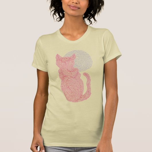 Red Cat en het Moon T-shirt (Voorkant)