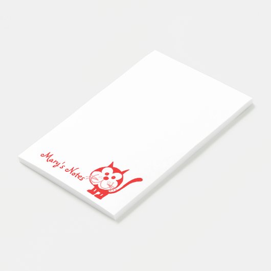 Red Cat Post-it Notes (Schuin)