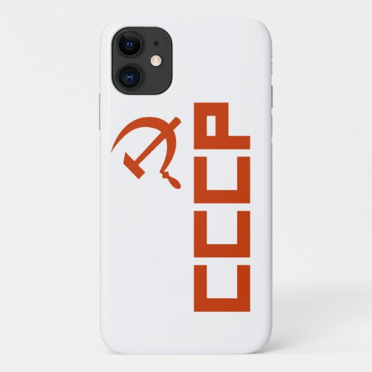 Red CCCP Hammer en Sickle Case-Mate iPhone Case (Achterkant)