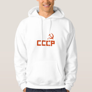 Red CCCP Hammer en Sickle Hoodie