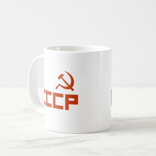 Red CCCP Hammer en Sickle Koffiemok (Voorkant links)