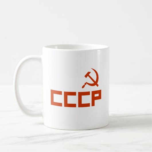 Red CCCP Hammer en Sickle Koffiemok (Links)