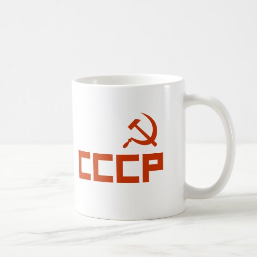 Red CCCP Hammer en Sickle Koffiemok (Rechts)