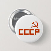 Red CCCP Hammer en Sickle Ronde Button 5,7 Cm (Voorkant /achterkant)
