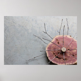 Red Cedar Natuurlijke Eco-Art Sculptuur Oblique Poster