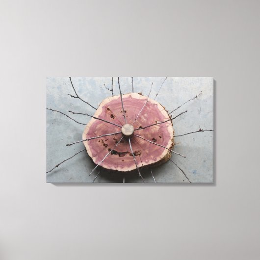 Red Cedar Wood Natuur Art Sculpture Gecentreerd Canvas Afdruk (Voorkant)