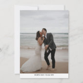 Red Celebrate met de nieuwe Mr & Mrs Photo Wedding Kaart (Achterkant)