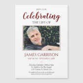 Red Celebration of Life Foto Memorial (Voorkant)