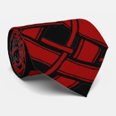 Red Celtic Dog Knotwork Stropdas (Opgerold)