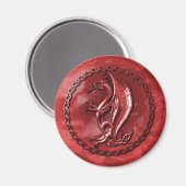 Red Celtic Dragon Magneet (Voorkant / Achterkant)