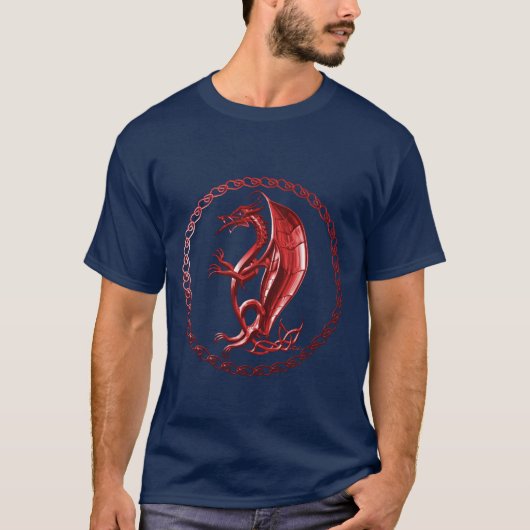 Red Celtic Dragon Shirt (Voorkant)