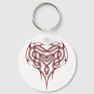 Red Celtic Heart Knot Sleutelhanger