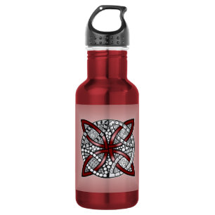 Red Celtic Knot Art Original Waterfles