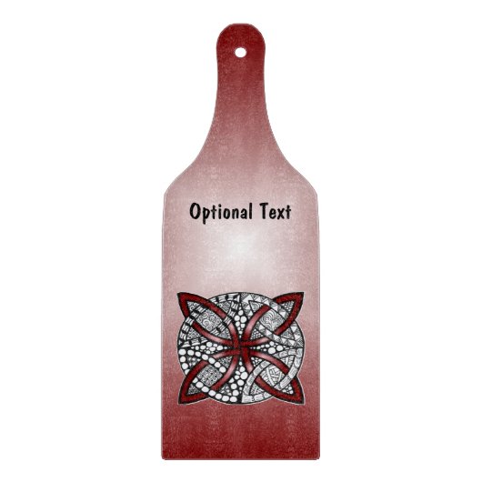 Red Celtic Knot Original Artwork Snijplank (Voorkant)