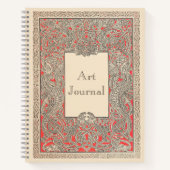  Red Celtic Royal Dragons Lijst Art Journal Notitieboek (Voorkant)