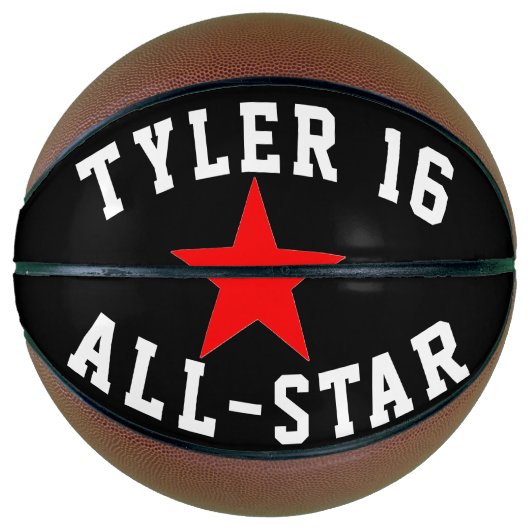 Red Center Star Mini Basketbal (Voorkant)