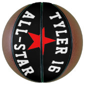 Red Center Star Mini Basketbal (Verticaal)