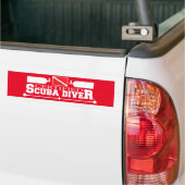 Red Certified Scuba Diver Bumpersticker (Op Truck)