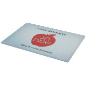 Red Chag Sameach Apple Glass Snijplank (Hoek)