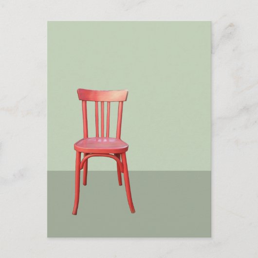 Red Chair green Postcard Briefkaart (Voorkant)