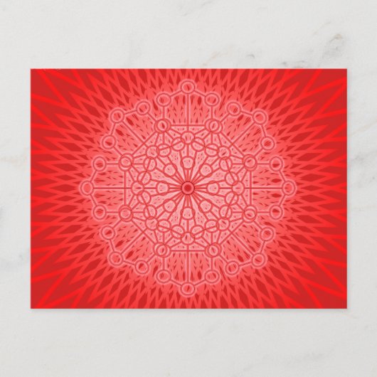 Red Chakra Mandala Sacred Geometry Briefkaart (Voorkant)