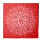 Red Chakra Mandala Sacred Geometry Tegeltje (Voorkant)