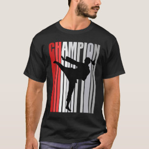 Red Champion Karate Sparring Birthday Competiti T-shirt
