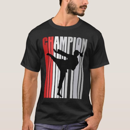 Red Champion Karate Sparring Birthday Competiti T-shirt (Voorkant)