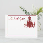 Red Chandelier Kaart (Staand voorkant)