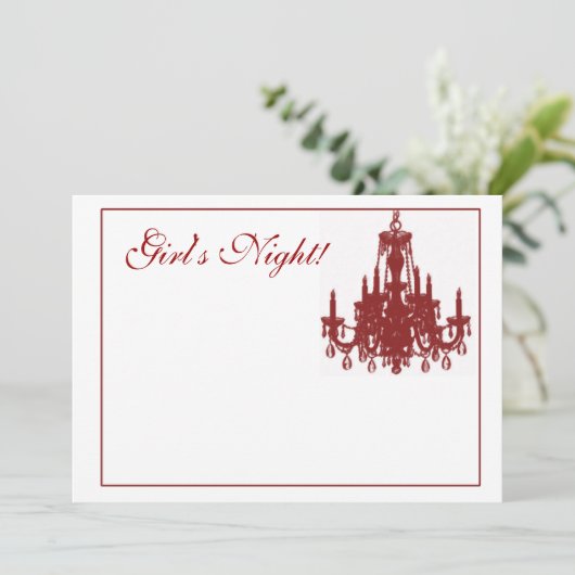 Red Chandelier Kaart (Staand voorkant)