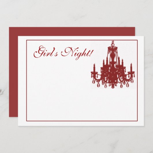 Red Chandelier Kaart (Voorkant / Achterkant)