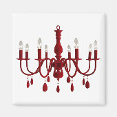 Red Chandelier Magneet (Voorkant)