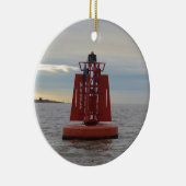 Red Channel Buoy Keramisch Ornament (Rechts)