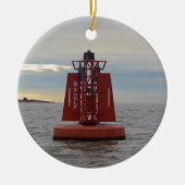 Red Channel Buoy Keramisch Ornament (Voorkant)