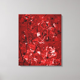 Red Chaos Canvas Afdruk