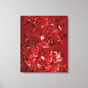 Red Chaos Canvas Afdruk