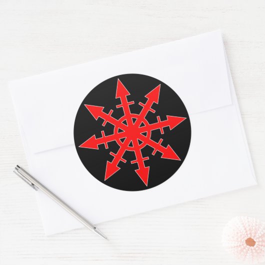 Red Chaos Star Sticker (Envelop)