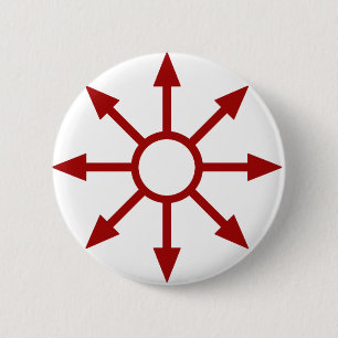 Red Chaote Sigil Ronde Button 5,7 Cm