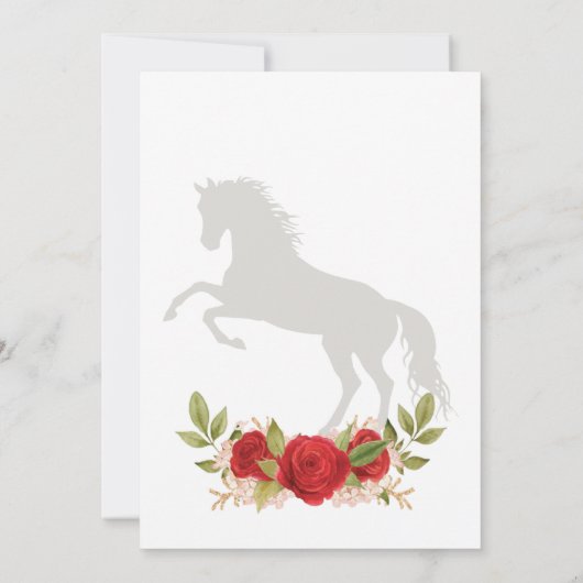 Red Charro Invitation, Mexicaanse Westerne uitnodi Kaart (Achterkant)