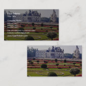 Red Chateau de Chenonceaux, Franse bloemen Visitekaartje (Voorkant / Achterkant)
