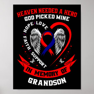 Red CHD Heart Disease Awareness ter nagedachtenis Poster