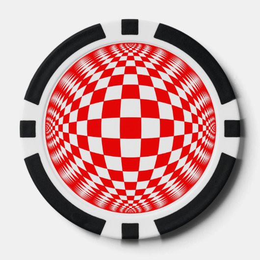 "Red Check Ball" poker chip set (Voorkant)