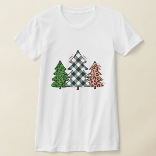 Red Check Christmas Tree Shirt - Vakantie T-shirt! (Laagn)