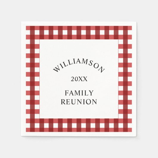 Red Check Family Reunion Servet (Voorkant)