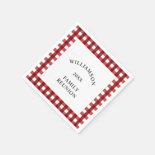 Red Check Family Reunion Servet (Hoek)