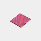 Red Check Heart Pattern Retro Chic Kantoorartikele Post-it® Notes (Schuin)