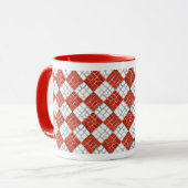 RED CHECK MOSAIC Red Combo Mok (Voorkant links)