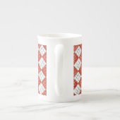 RED CHECK MOZAÏEK Bone China Mok (Achterkant)