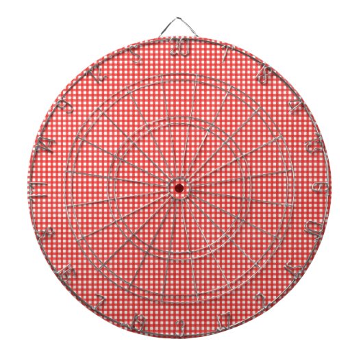 Red Check Patroon Dartbord (Voorkant)
