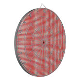 Red Check Patroon Dartbord (Voorkant Links)